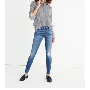 Madewell HighRise Skinny Jeans Allegra Rip Repair